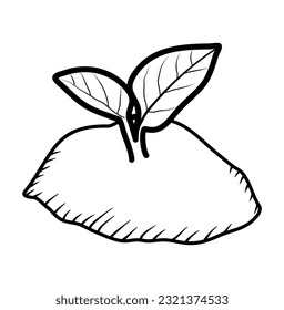 neue pflanzenbaumbestandene botanische Linie, Vektorgrafik