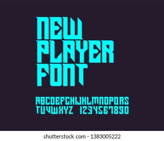 New Player Font. Gothic stylish font design