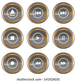 New player web icons set on a white background