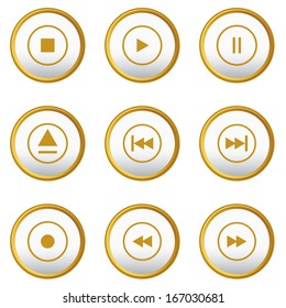 New player web icons set on a white background