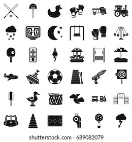 New playgroundg icons set. Simple style of 36 new playground vector icons for web isolated on white background