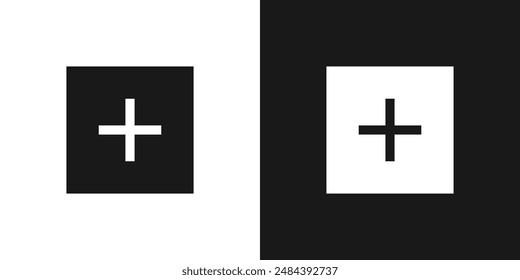 New, Plus, Add icon button. Set of plus icons.Create icon symbol. Vector illustration