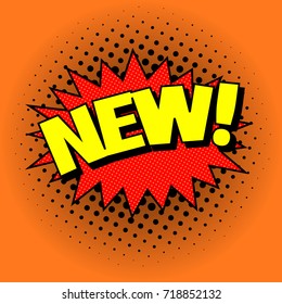New! Pop art cartoon comic explosion.