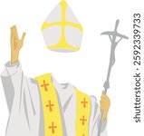 new Pope flat style. vector illustration