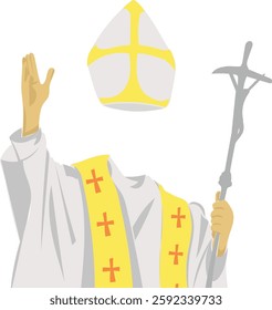 new Pope flat style. vector illustration