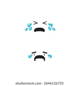 new popular crying vector set 