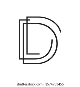 new popular D Letter initial D logo design vector graphic concept template