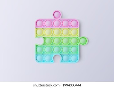 New popular sensory anti-stress toy - Pop it. Isolated on a white background. Realistic vector 3D illustration