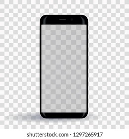 New popular smartphone on transparent background