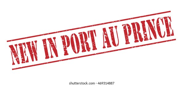 new in port au prince vector stamp on white background