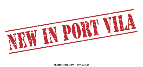new in port vila vector stamp on white background