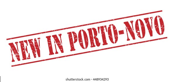 new in porto-novo vector stamp on white background