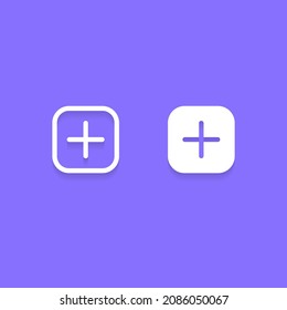 New Post, Plus, Add Icon of Social Media. Vector Illustration