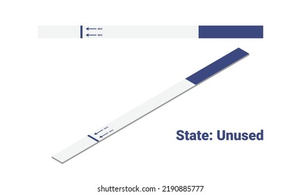 New pregnancy test without result isometric vector illustration. Unused pregnancy test blank result screen flat design clipart. Waiting for result. Female reproductive, planning of pregnancy concept