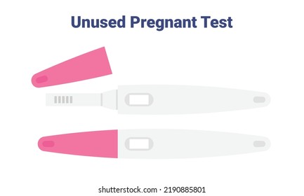 New pregnancy test without result with cap isometric vector illustration. Unused pregnancy test blank result screen flat design clipart. Waiting for result. Reproductive, planning of pregnancy concept