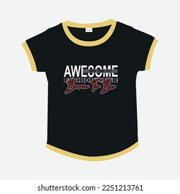 new Premium Vector illustration of a text graphic. suitable screen printing typography slogan. vector for print tee shirt, and digital textile design