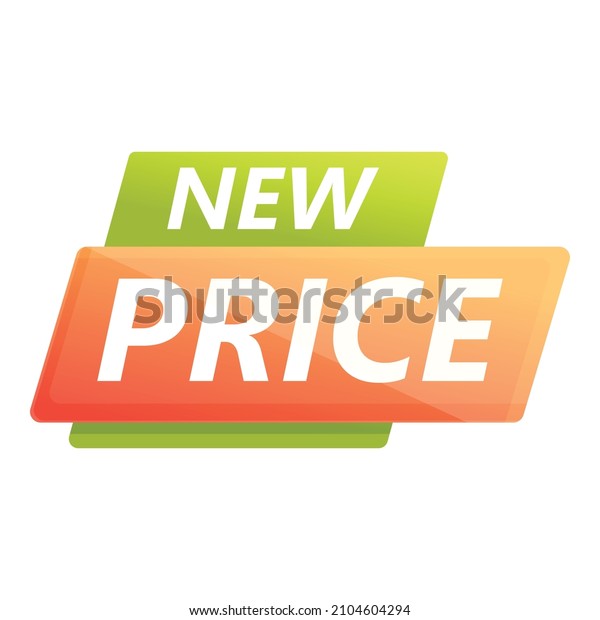 New price ad icon cartoon vector. Discount coupon.\
Sale offer