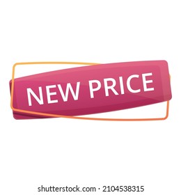 New price product icon cartoon vector. Sale tag. Label offer