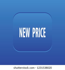 New price vector button, web design element