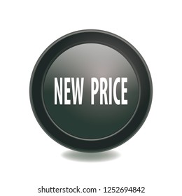 New price vector button, web design element