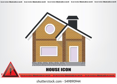 New private house vector illustration eps10. Isolated badge home flat design for website or app - stock graphics
