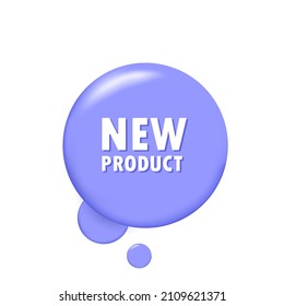 New Product. 3D Banner With New Product Text. Special Promo. Shopping Concept. Vector EPS 10. Isolated On White Background.