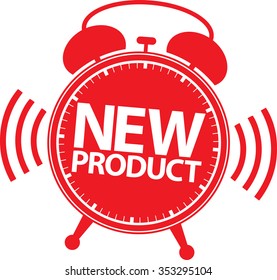 New product alarm clock icon, vector illustration 