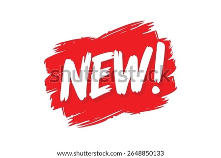 New Product Announcement - Bold Red "NEW!" Stamp