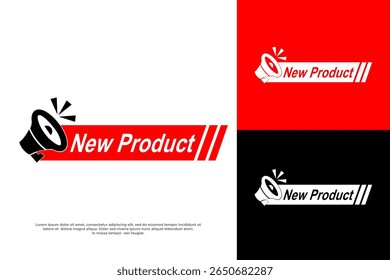 New product announcement with megaphone, ideal for marketing campaigns and product launches.