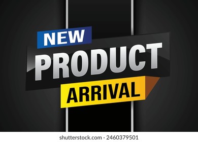 New product arrival tag icon logo sign symbol Banner design template for marketing. Special offer promotion retail. background banner modern graphic design for advertising store shop, online store

