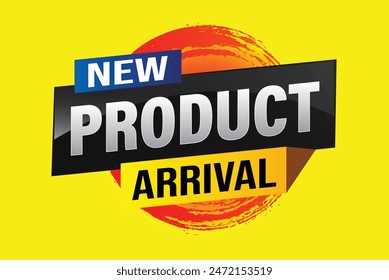 New product arrival tag icon logo sign symbol Banner design template for marketing. Special offer promotion retail. background banner modern graphic design for advertising store shop, online store

