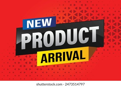 New product arrival tag icon logo sign symbol Banner design template for marketing. Special offer promotion retail. background banner modern graphic design for advertising store shop, online store

