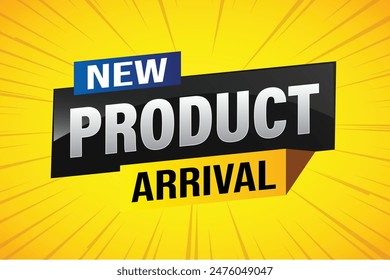 New product arrival tag icon logo sign symbol Banner design template for marketing. Special offer promotion retail. background banner modern graphic design for advertising store shop, online store

