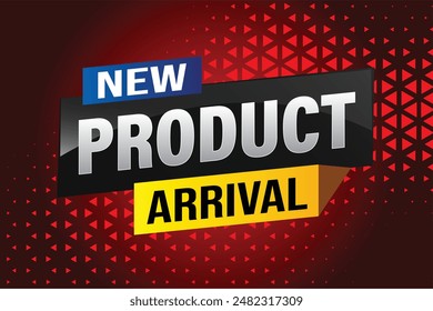 New product arrival tag icon logo sign symbol Banner design template for marketing. Special offer promotion retail. background banner modern graphic design for advertising store shop, online store

