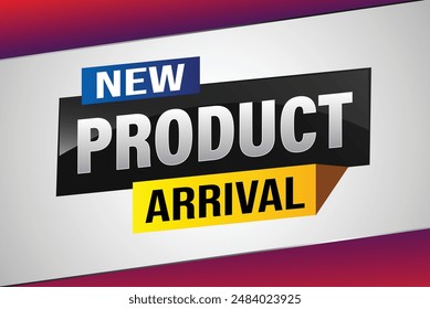 New product arrival tag icon logo sign symbol Banner design template for marketing. Special offer promotion retail. background banner modern graphic design for advertising store shop, online store

