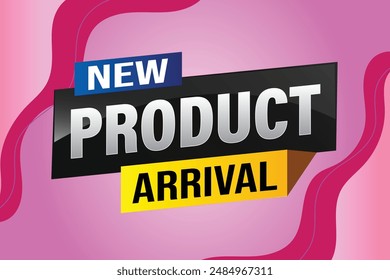 New product arrival tag icon logo sign symbol Banner design template for marketing. Special offer promotion retail. background banner modern graphic design for advertising store shop, online store

