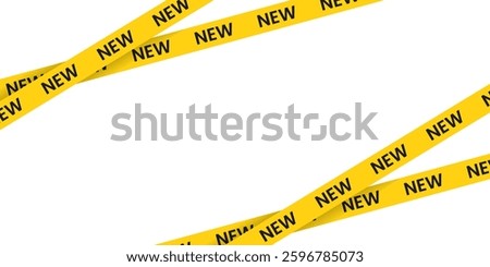 New Product Arrival Tape, Ribbons, and Badges for Promotion, Marketing, and Special Online Offers
