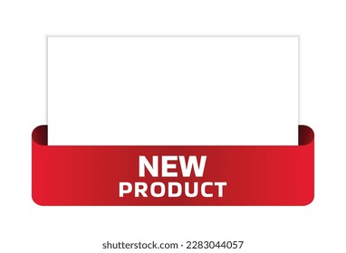 New product banner design. New product icon. Flat style vector illustration.