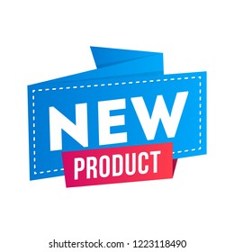 New Product Banner Isolated White Stock Vector (Royalty Free ...