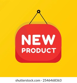 New product banner, poster element modern icon. vector sign, design isolated white background.