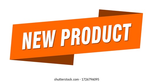 New Product Banner Template. New Product Ribbon Label Sign