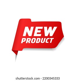 New product, banner vector design on white background. Modern web element.