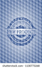 New Product blue polygonal emblem.