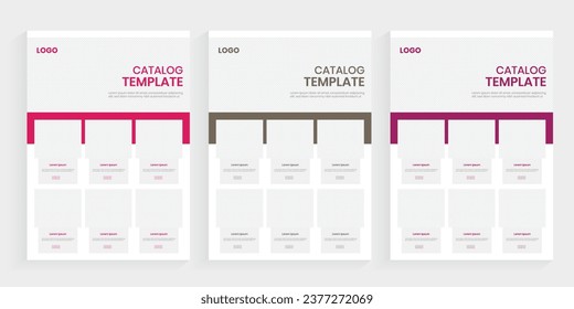 Nueva plantilla de portada de catálogo de productos, lista de precios de venta, diseño de libro de búsqueda vectorial