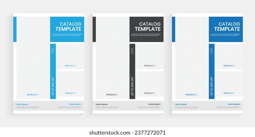 New product catalog cover page template, sale price list, vector lookbook design
