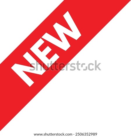 New product corner ribbon label icon isolated on white background . New corner label icon vector
