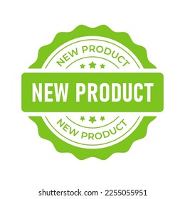 New product flat vector label isolated on white background. Badge, stamp, sticker illustration
