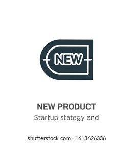 New product glyph icon vector on white background. Flat vector new product icon symbol sign from modern startup stategy and success collection for mobile concept and web apps design.