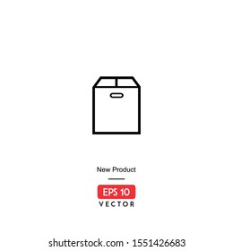 New Product Icon. Ecommerce Isolated On White Background. With Line Style. Product Type Icon. EPS10 - Vector