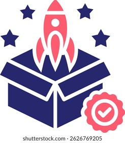 New Product Icon Fill Vector Illustration
